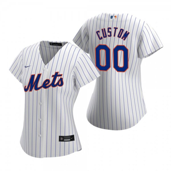 Women's New York Mets Custom Nike White 2020 Home Jersey