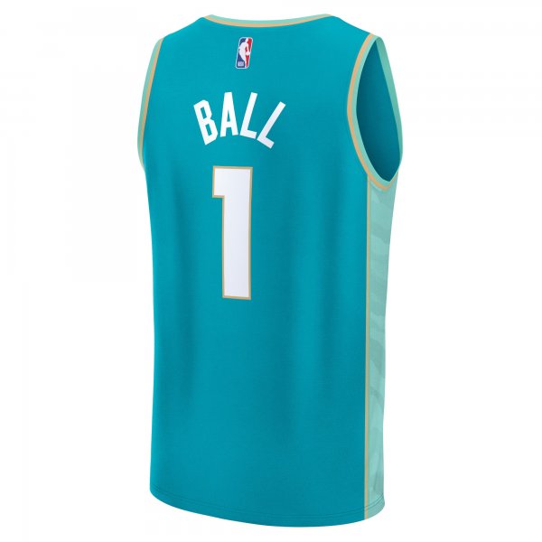 Men's Charlotte Hornets LaMelo Ball Fanatics Teal Fast Break Jersey - City Edition