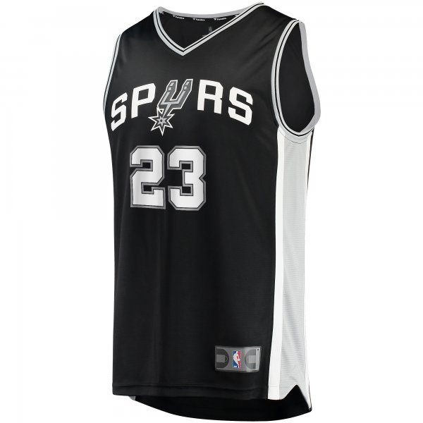 Men's San Antonio Spurs Zach Collins Fanatics Black Fast Break Replica Jersey - Icon Edition