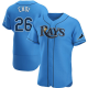 Men's Tampa Bay Rays #26 Ji-Man Choi Light Blue Alternate Nike MLB Jersey