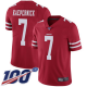 San Francisco 49ers #7 Colin Kaepernick Red Team Color Men's Stitched NFL 100th Season Vapor Limited Jersey