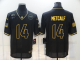 Men's Seattle Seahawks #14 D.K. Metcalf Black Gold 2020 Salute To Service Stitched NFL Nike Limited Jersey