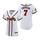 Women's #7 Dansby Swanson Atlanta Braves White 2022 Gold Program MLB Jersey