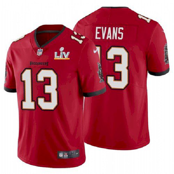 Men's Tampa Bay Buccaneers Mike Evans Red 2021 Super Bowl LV Jersey