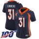 Women's Denver Broncos #31 Justin Simmons Navy Blue AlternateStitched NFL 100th Season Vapor Limited Jersey