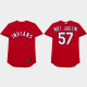 Shane Bieber Nickname Indians 2021 Players Weekend Not Justin Red Men's Jersey