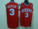 Men's Philadelphia 76ers #3 Allen Iverson Red Reebok 10TH Throwback Stitched NBA Jersey