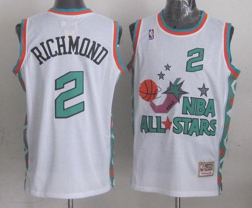 Mitchell And Ness Men's Sacramento Kings #2 Mitch Richmond White 1996 All star Stitched NBA Jersey