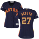 Houston Astros #27 Jose Altuve Navy Blue 2018 Gold Program Cool Base Women's Stitched MLB Jersey