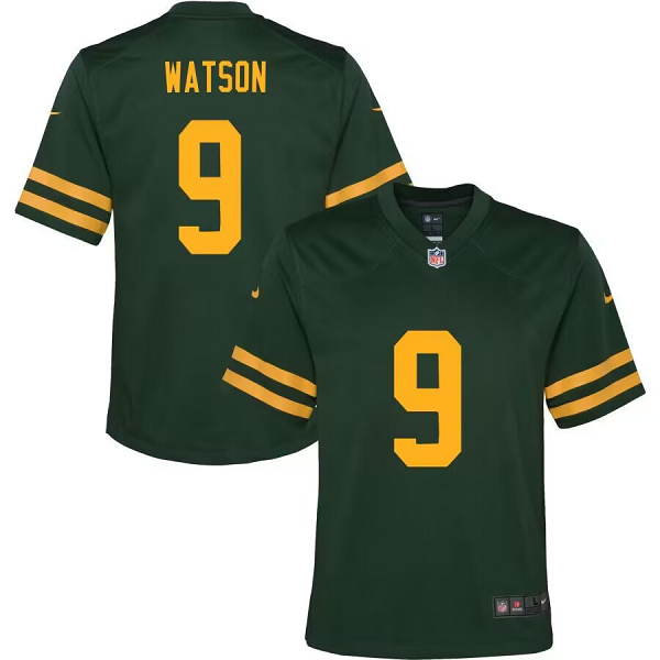 Youth Green Bay Packers Nike Green Alternate #9 Christian Watson Jersey