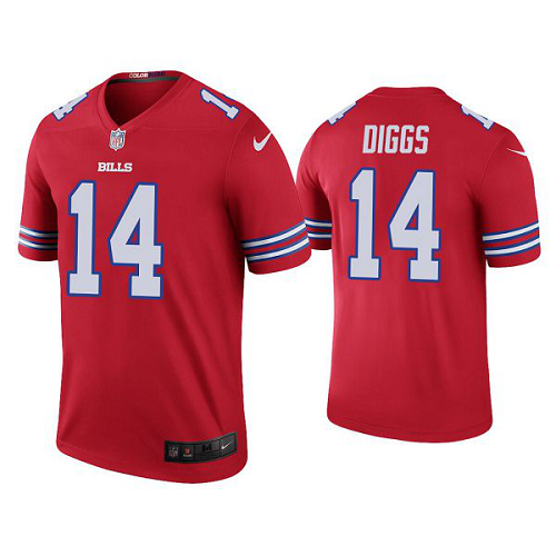 Men's Nike Buffalo Bills #14 Stefon Diggs Color Rush Legend Red NFL Jersey