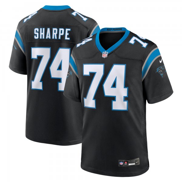 Men's Carolina Panthers David Sharpe Nike  Black Team Game Jersey