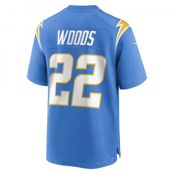 Men's Los Angeles Chargers JT Woods Nike Powder Blue Game Player Jersey