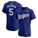 Men's #5 Los Angeles Dodgers Freddie Freeman Nike Royal 2024 World Series Alternate Elite Player Jersey