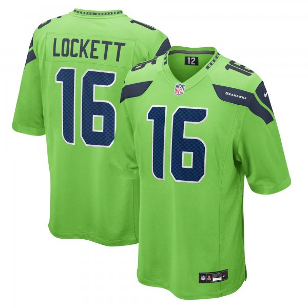 Men's Seattle Seahawks Tyler Lockett Nike Neon Green  Game Jersey