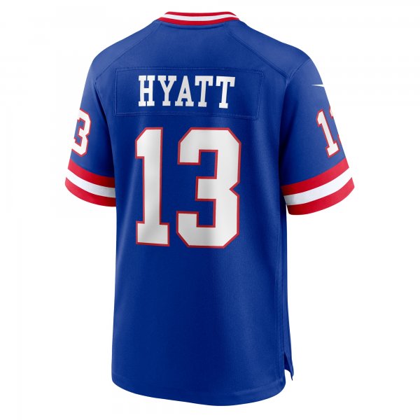 Men's New York Giants Jalin Hyatt Nike  Royal Team Game Jersey