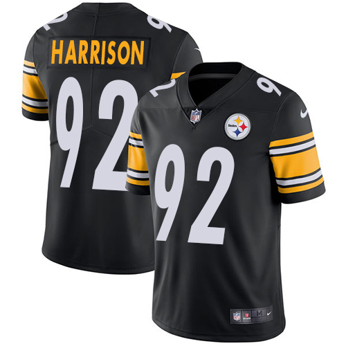 Nike Pittsburgh Steelers #92 James Harrison Men's Black Limited NFL Home Vapor Untouchable Jersey