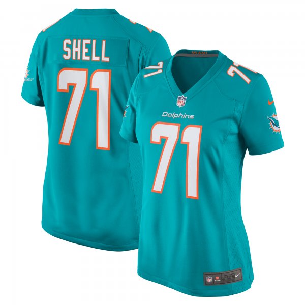 Women's Miami Dolphins Brandon Shell Nike Aqua Home Game Player Jersey