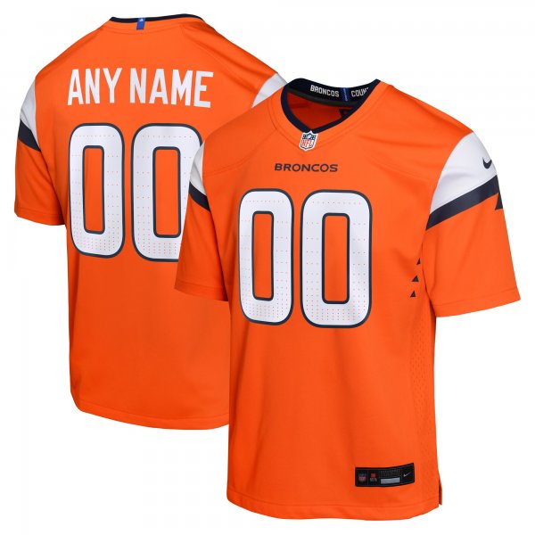 Youth Denver Broncos Nike Orange Custom Limited Jersey