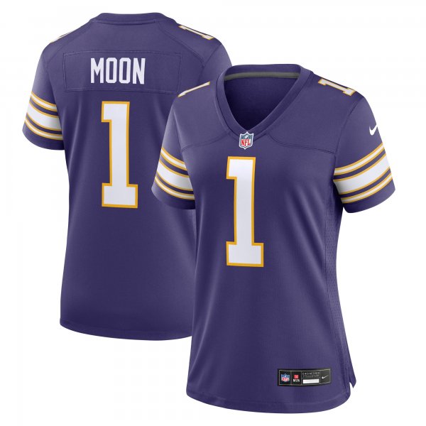 Women's Minnesota Vikings Warren Moon Nike Purple Classic Retired Player Game Jersey