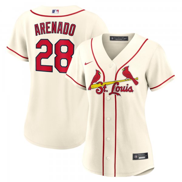 Women's St. Louis Cardinals Nolan Arenado Nike Cream Alternate Replica Player Jersey