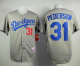 Los Angeles Dodgers #31 Joc Pederson Grey Cool Base Stitched MLB Jersey