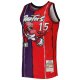 Men's Toronto Raptors Vince Carter Mitchell & Ness Purple/Red Hardwood Classics 1998/99 Split Swingman Jersey