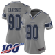 Women's Dallas Cowboys #90 Demarcus Lawrence GrayStitched NFL Limited Inverted Legend 100th Season Jersey