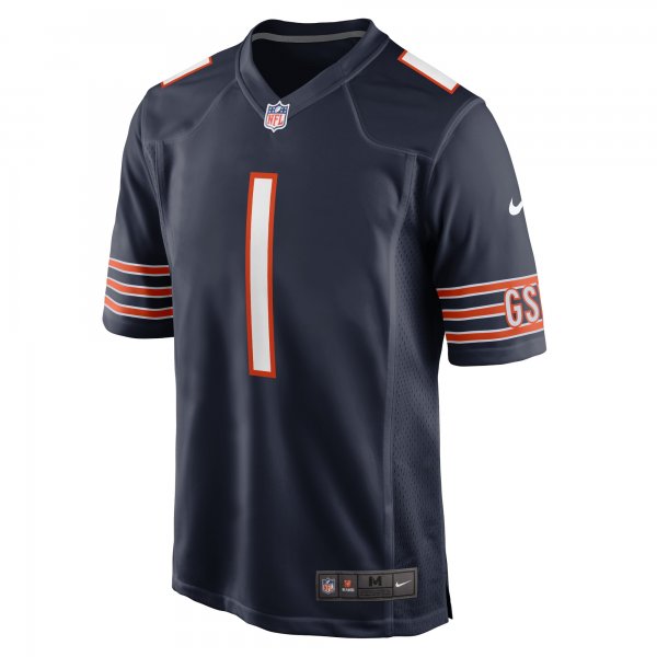 Men's Chicago Bears Justin Fields Nike Navy Player Game Jersey