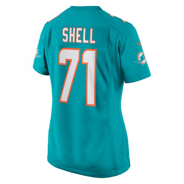 Women's Miami Dolphins Brandon Shell Nike Aqua Home Game Player Jersey