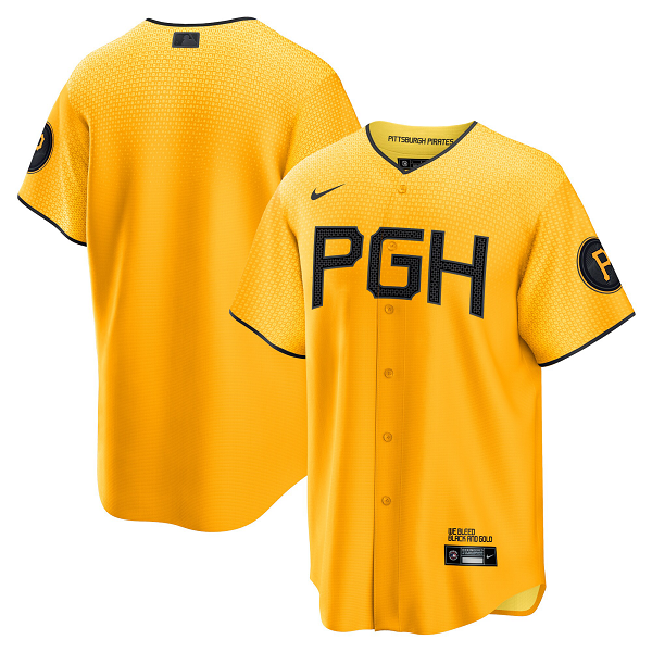 Men's Pittsburgh Pirates #blank Nike Gold 2023 City Connect Cool Base Jersey