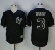 Yankees #3 Babe Ruth Black Fashion Stitched MLB Jersey