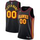 Men's Atlanta Hawks Jordan Brand Black Swingman Custom Jersey - Statement Edition