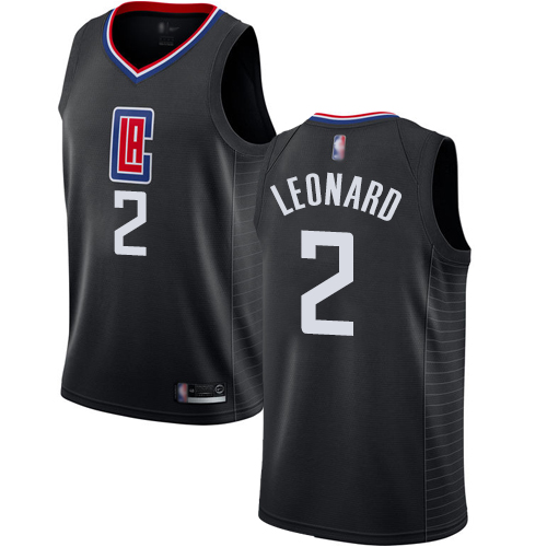 Los Angeles Clippers #2 Kawhi Leonard Black NBA Swingman Statement Edition Jersey