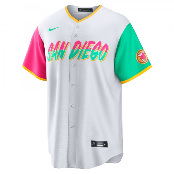 Men's San Diego Padres Yu Darvish Nike White City Connect Replica Player Jersey