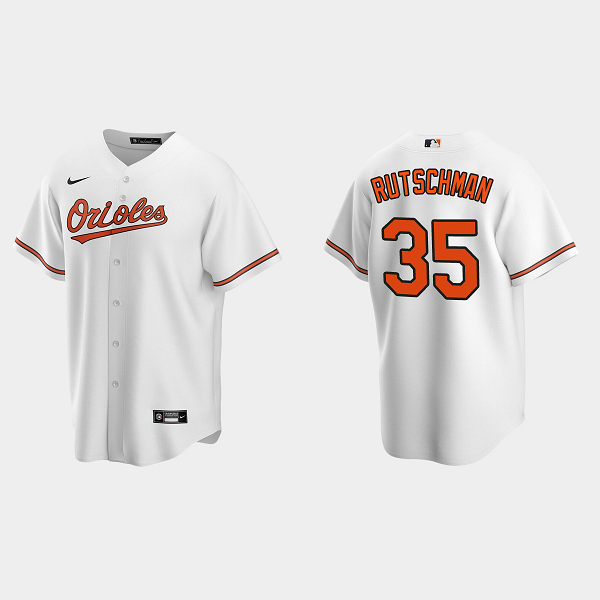 Men's Baltimore Orioles #35 Adley Rutschman Cool Base Home MLB Jersey - White