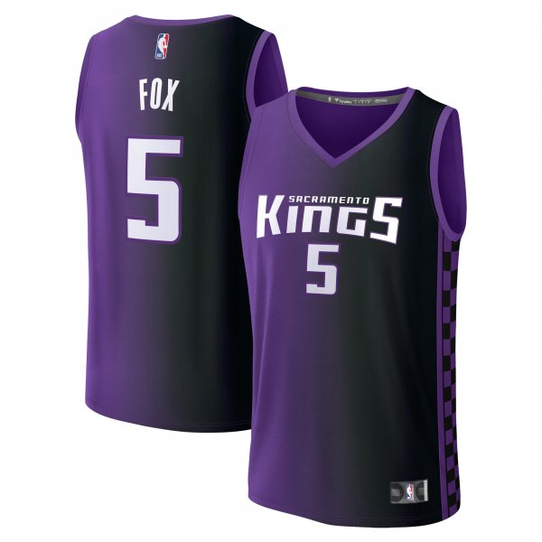 Youth Sacramento Kings De'Aaron Fox Fanatics Purple Fast Break Replica Player Jersey - Statement Edition