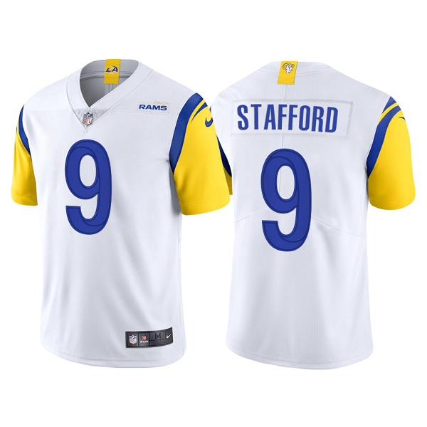 Men's Los Angeles Rams #9 Matthew Stafford White 2021 Vapor Limited Modern Throwback NFL Jersey