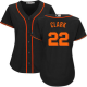 Women's San Francisco Giants #22 Will Clark Black AlternateStitched MLB Jersey