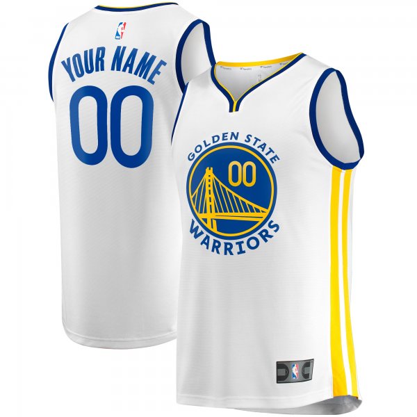 Youth Golden State Warriors  Fanatics White Fast Break Replica Custom Jersey - Association Edition