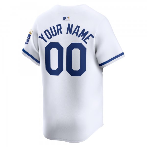 Men's Kansas City Royals Nike White Home Limited Custom Jersey