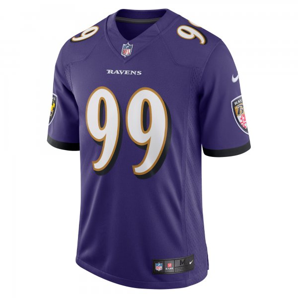 Men's Baltimore Ravens Odafe Oweh Nike Purple Vapor Limited Jersey