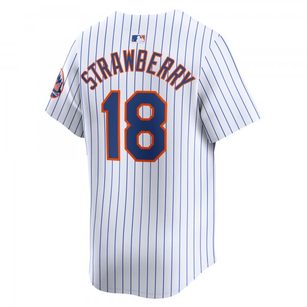 Men's New York Mets Darryl Strawberry Nike White Home Limited Player Jersey