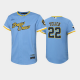 Youth Milwaukee Brewers 2022 City Connect #22 Christian Yelich MLB Jersey - Powder Blue