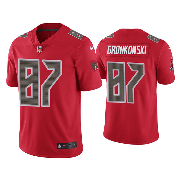 Men's Nike Tampa Bay Buccaneers #87 Rob Gronkowski Color Rush Limited Red Jersey.jpg