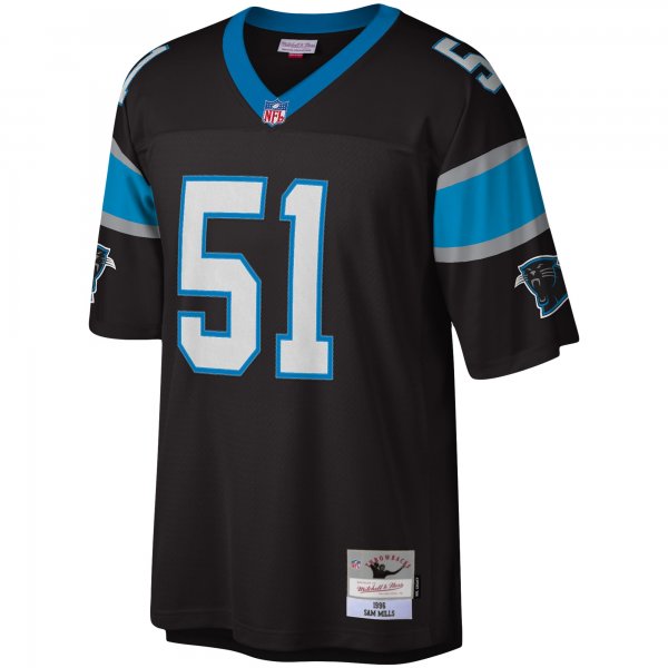 Men's Carolina Panthers Sam Mills Mitchell & Ness Black Legacy Replica Jersey