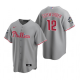 Men's Philadelphia Phillies Kyle Schwarber Gray 2022 World Series Cool Base Jersey