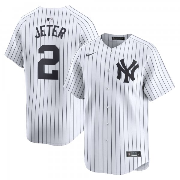 Youth New York Yankees Derek Jeter Nike White Home Limited Player Jersey