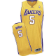 Men's Los Angeles Lakers #5 Robert Horry Gold Throwback Stitched NBA Jersey