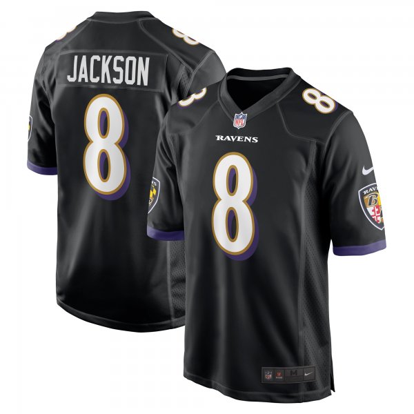 Men's Baltimore Ravens Lamar Jackson Nike  Black Alternate Game Jersey